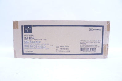 Medline NON4420 ACCU-Therm Ice Bag Large White Pouch with 4 Ties - Case of 50